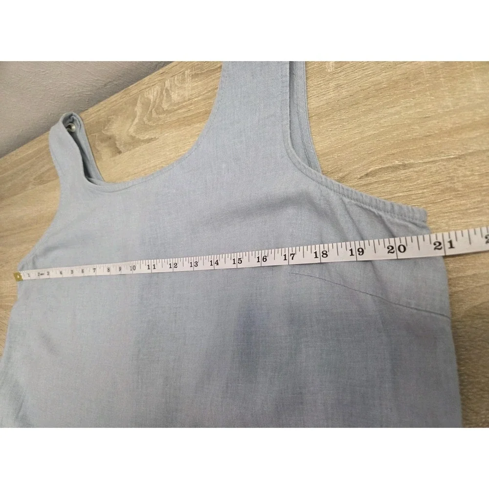 Kathie Lee Collection Light Blue Linen Blend Sleeveless‎ Maxi Dress XL